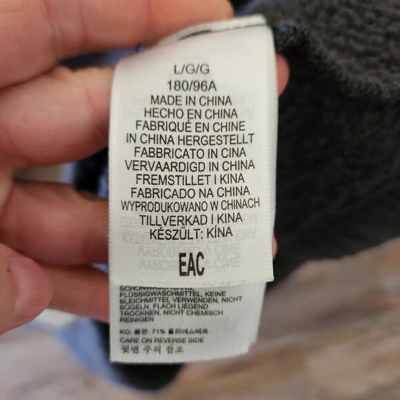 Marmot Gilcrest Dark Steel Gray/Cavern Zip Front Knit  Wool Blend Jacket Mens L - Picture 9 of 10